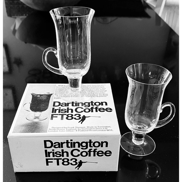 Dartington Irish Coffee Glass Mugs - Set of 2 - Picture 5 of 7